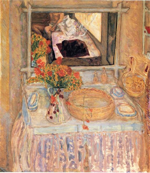 Toilet with a bouquet red and yellow, 1913 - 皮爾·波納爾