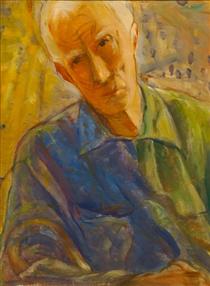 Untitled (Daura in blue and green shirt with cane) - Пьер Даура