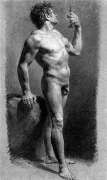Male Nude Turning, c.1800 - Pierre-Paul Prud'hon