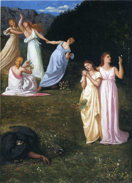Death and the Maidens, 1872 - П`єр Пюві де Шаванн