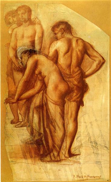 Study for Four Figures in Rest - Pierre Puvis de Chavannes