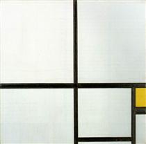 Composition with yellow patch - Piet Mondrian