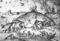 Big fishes eat small fishes - Pieter Bruegel o Velho