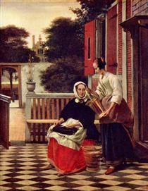 A Mistress and her Maid - Pieter de Hooch