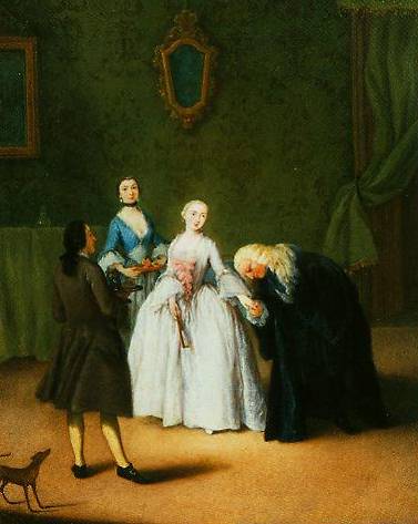 A Nobleman Kissing a Lady's Hand, 1746 - Pietro Longhi