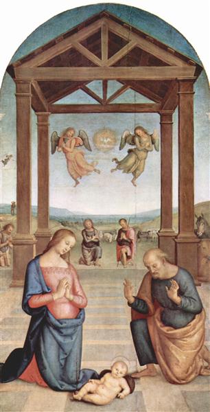 Altarpiece of St. Augustine - Adoration of the Shepherds, 1506 - 1510 - Perugino