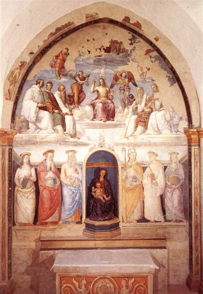 Trinity and Six Saints, 1521 - Pietro Perugino