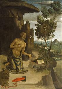 Saint Jerome in the Wilderness - Pinturicchio
