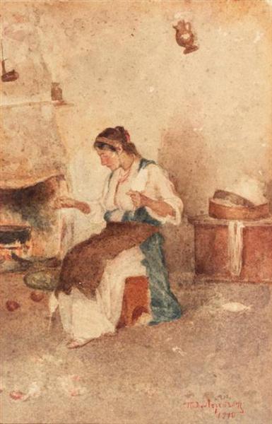 A young girl, 1910 - Polychronis Lembesis