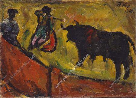 Bullfight. Study., 1910 - Piotr Kontchalovski
