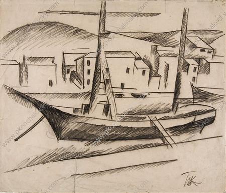 Cassis. The ship., 1913 - Pjotr Petrowitsch Kontschalowski