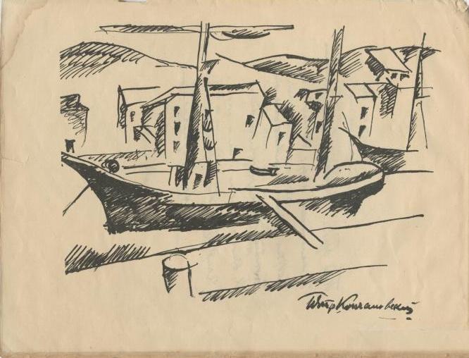 Рисунок в сборнике стихотворений 'Автографы', 1920 - Пётр Кончаловский