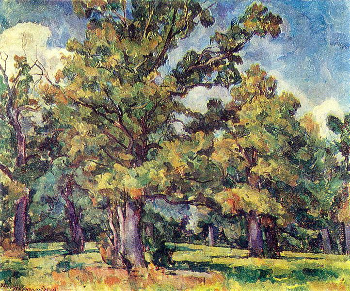 Oak Grove. Illuminated by the sun., 1920 - Pjotr Petrowitsch Kontschalowski