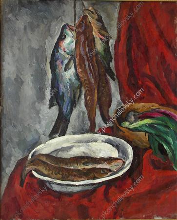 Still Life. Fish., 1917 - Piotr Kontchalovski