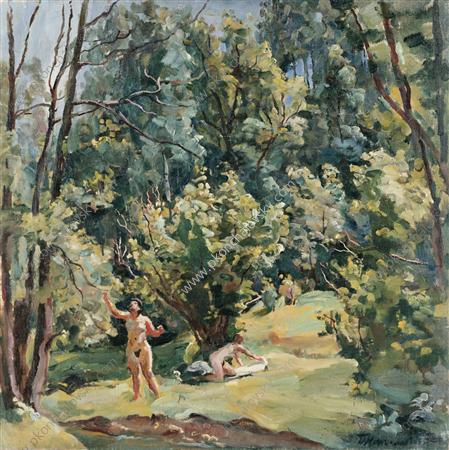The woman at the creek, 1932 - Pjotr Petrowitsch Kontschalowski