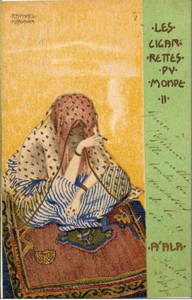 Cigarettes of the World, 1900 - Raphael Kirchner