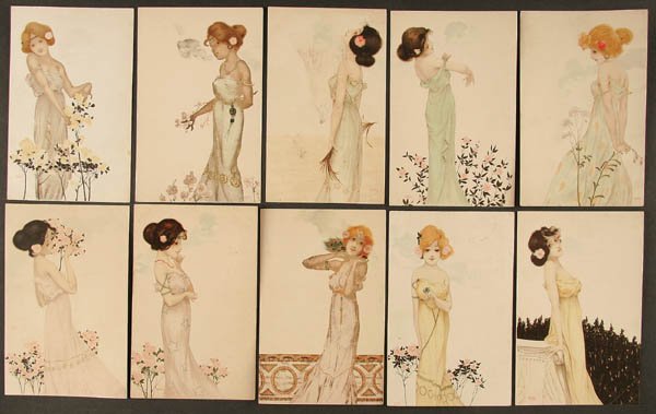 Girls with flowers at feet, 1902 - Рафаель Кірхнер