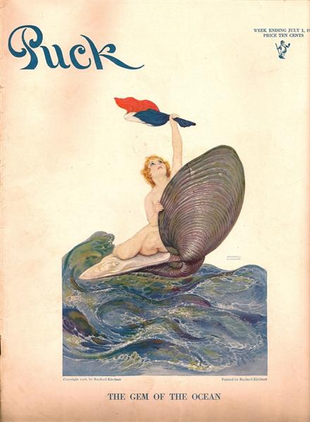 The Gem of the Ocean, Puck Magazine, 1916 - Raphael Kirchner