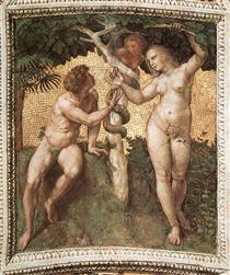 Adam and Eve, from the 'Stanza della Segnatura' - Rafael
