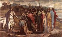 Christ's Charge to St. Peter (cartoon for the Sistine Chapel) - Raphael