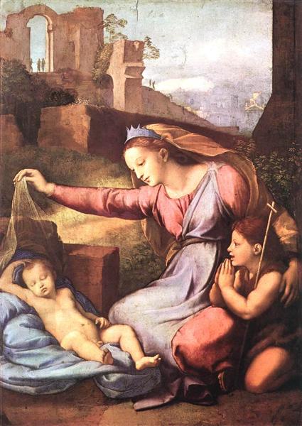 The Madonna of the Blue Diadem or The Madonna of the Veil, 1510 - 1511 - Raphael