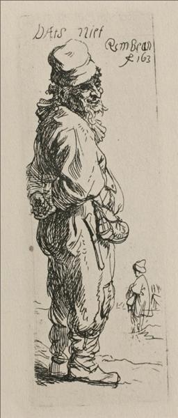 A Beggar and a Companion Piece, Turned to the Right, 1634 - Rembrandt