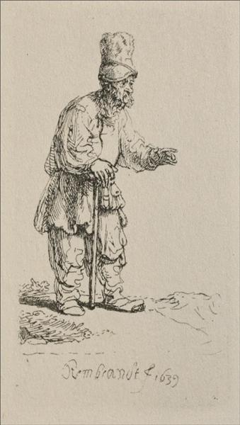 Єврей в високму капелюсі, 1639 - Рембрандт