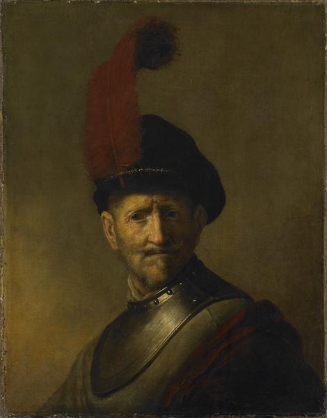 An Old Man in Military Costume (formerly called Portrait of Rembrandt's Father), 1630 - Rembrandt van Rijn