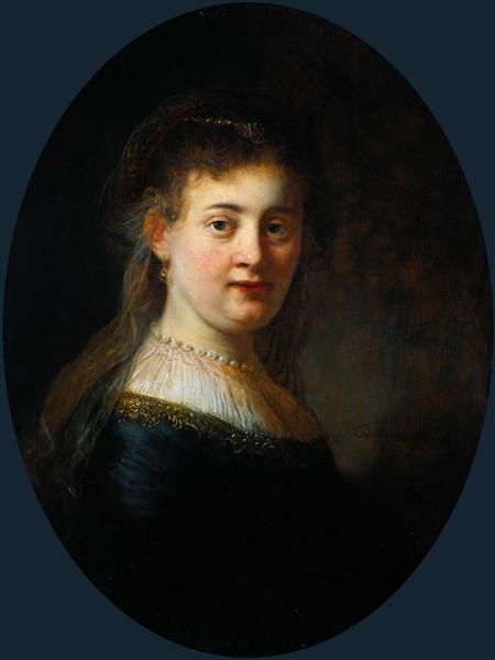 Bust of Young Woman (probably Saskia van Uylenburgh), 1633 - Rembrandt