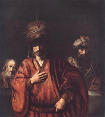 David and Uriah - Rembrandt