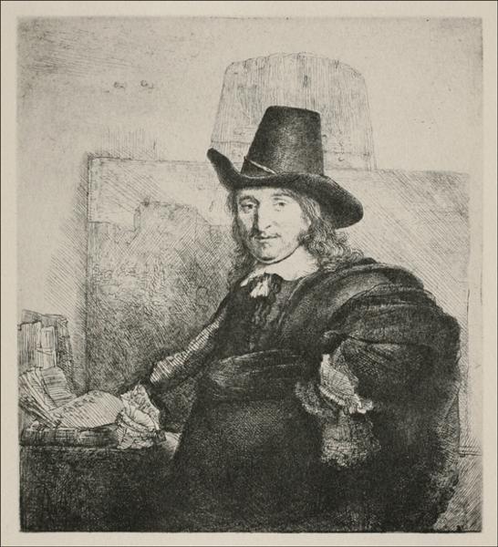 Portrait of Jan Asselyn, 1647 - Rembrandt van Rijn