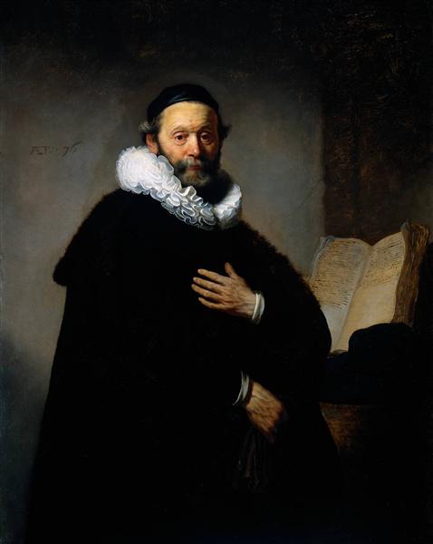 Portrait of Johannes Wtenbogaert, 1633 - 林布蘭