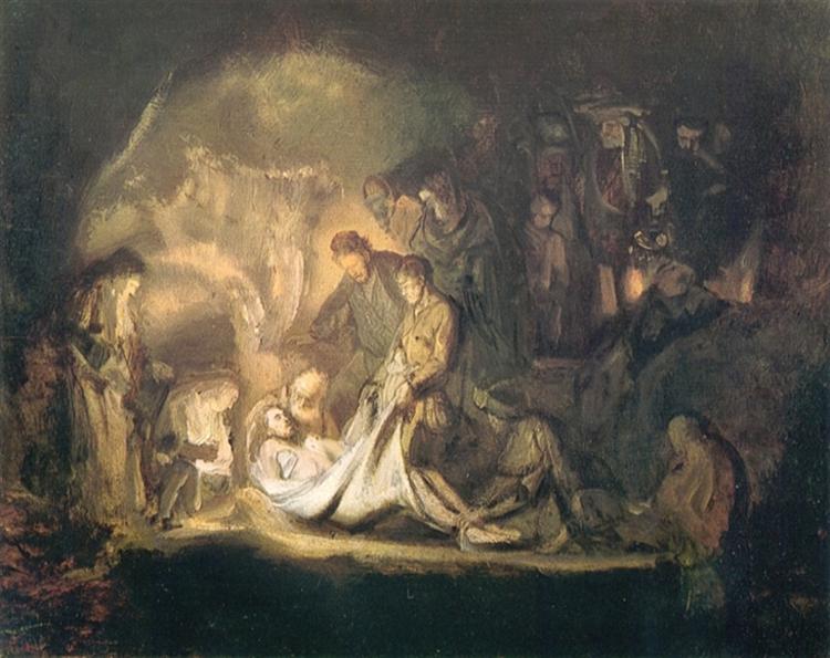 The Entombment, 1635 - 林布蘭