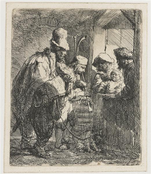The strolling musicians, 1635 - Рембрандт