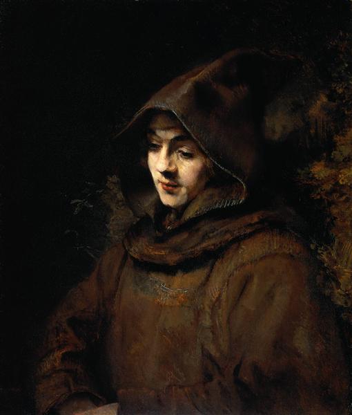 Titus van Rijn in a Monk`s Habit, 1660 - Rembrandt van Rijn