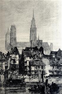 Front view of the Cathedral - Richard Parkes Bonington