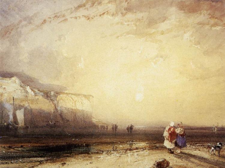 Sunset in the Pays de Caux, 1828 - Ричард Паркс Бонингтон