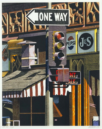 One Way, 1984 - Robert Cottingham