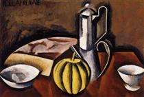 Still Life with Coffee Pot and Melon - Роже де ла Френе