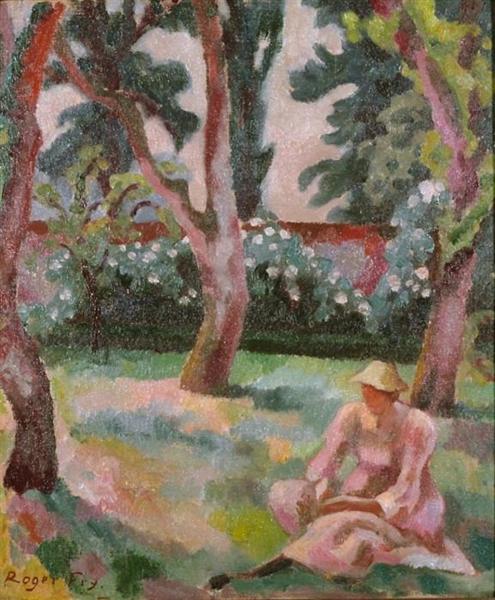 Orchard, Woman Seated in a Garden, 1914 - Роджер Фрай