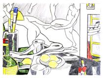 Artist's studio - The dance (sketch) - Roy Lichtenstein
