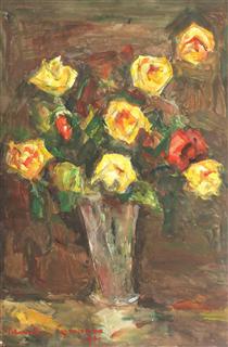 Vase with Roses - Rudolf Schweitzer-Cumpana
