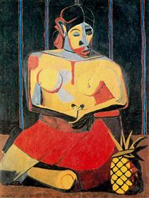 Woman with Pineapple - Rufino Tamayo