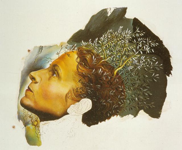 Automatic Beginning of a Portrait of Gala (unfinished), 1932 - Salvador Dali