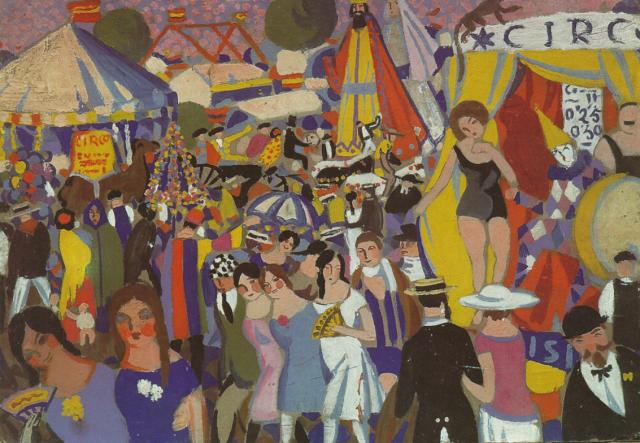 Santa Creus Festival in Figueras - the Circus, 1921 - Salvador Dali