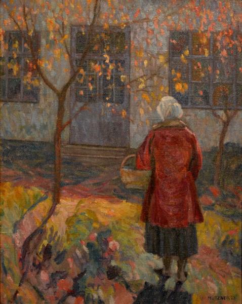 Woman in the Garden, at Șopârlița, 1927 - Samuel Mutzner