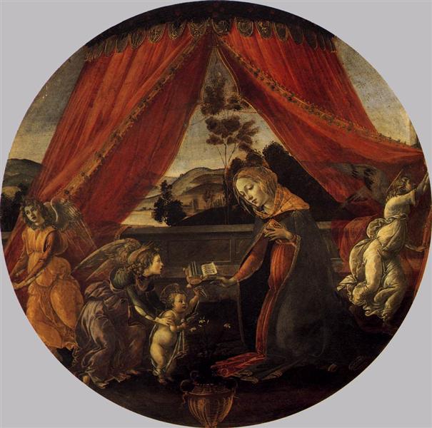 Madonna with Child and Three Angels, c.1493 - Sandro Botticelli