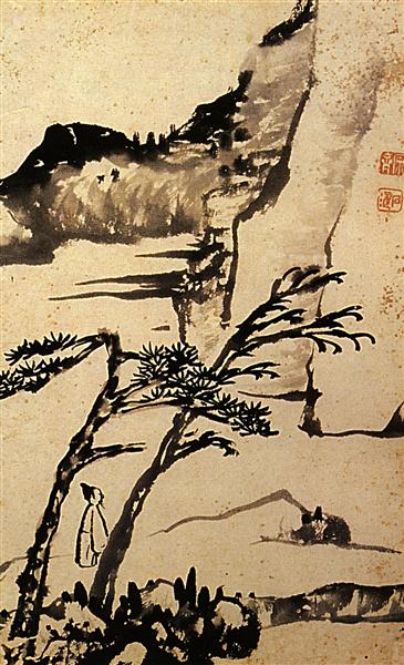 A friend of solitary trees, 1698 - Shi Tao