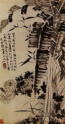 Banana, bamboo, chrysanthemums, orchids - Shitao