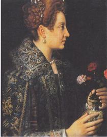 Retrato em perfil de uma jovem - Sofonisba Anguissola